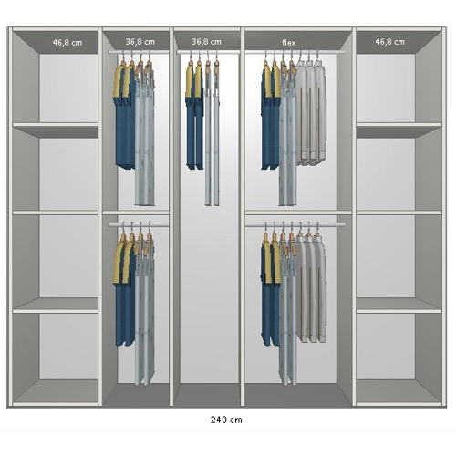 Billede af Inventar fra bredde 220 cm til 240 cm Model B